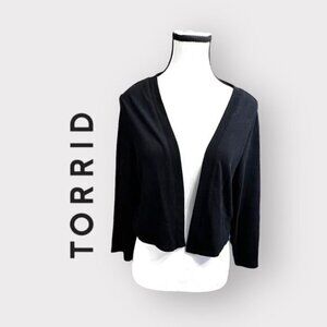 Women’s Torrid 0 Black Open Front Shrug Large 12